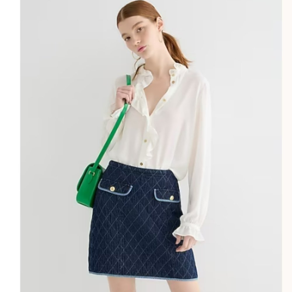 J.Crew Ruffle Blouse - Picture 2 of 3